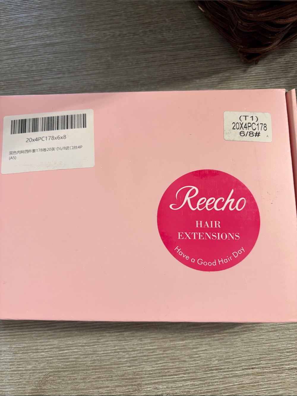 Reecho Pink Hair Extensions Packaging - Reecho Branded Box